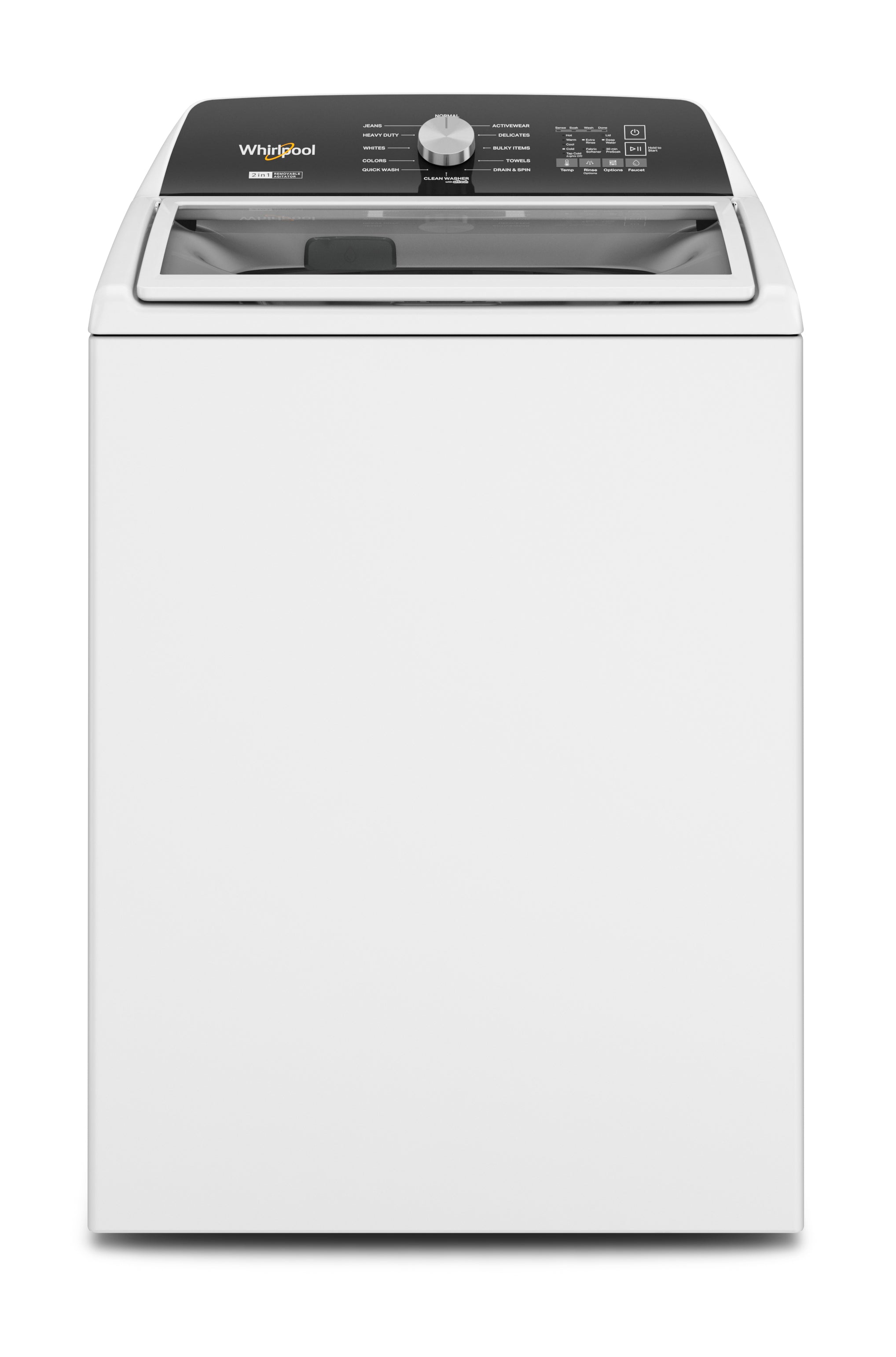 4.7 Cu. Ft. Top Load Washer with 2 in 1 Removable Agitator.